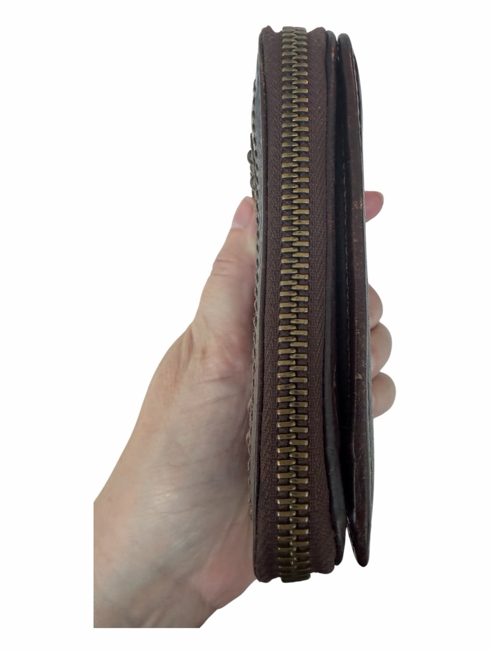 Authentic Chloé Paddington Chocolate Brown Leather Compact Zip Around Wallet - Picture 3 of 9
